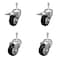 Service Caster 3 Inch SS Black Poly Swivel 10mm Threaded Stem Caster Total Lock Brake, 2PK SSTSTTL20S314-PPUB-BLK-M1015-2-S-2 - alternate 2